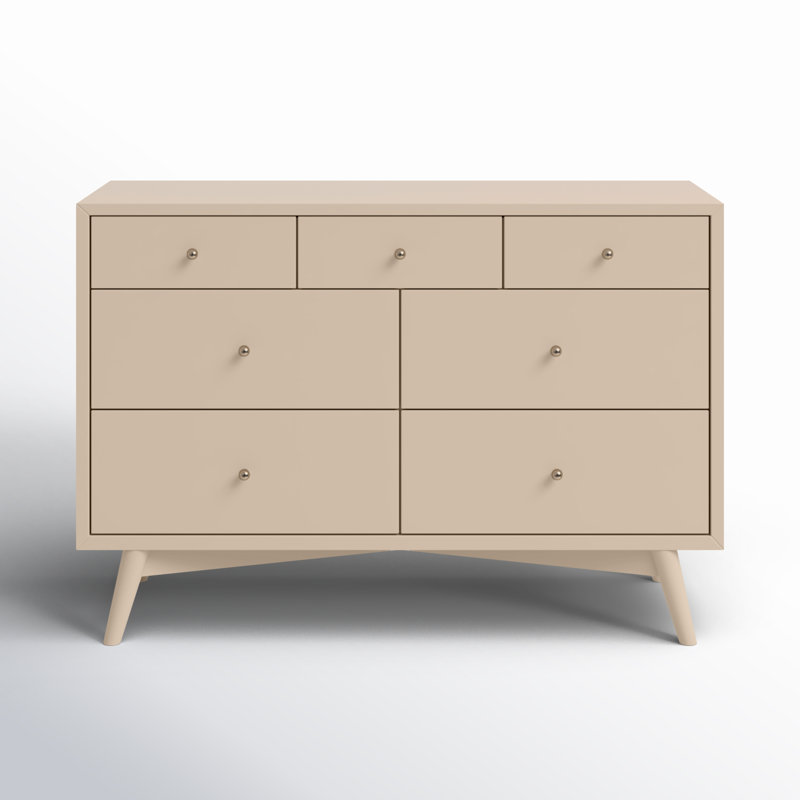 Palma 7-Drawer Assembled Double Dresser, Taupe