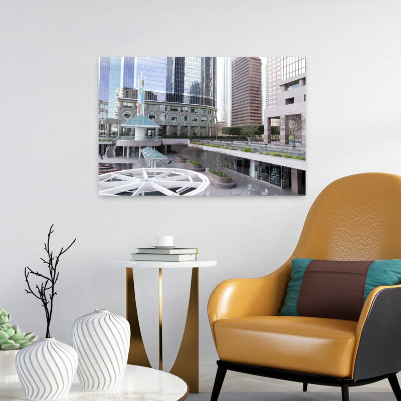 Buildings In A City California Plaza Los Angeles California USA by Scott M. Tansey - Wrapped Canvas Print