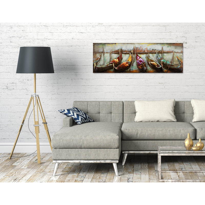 Handmade Coastal Transportation Wall Decor on Metal
