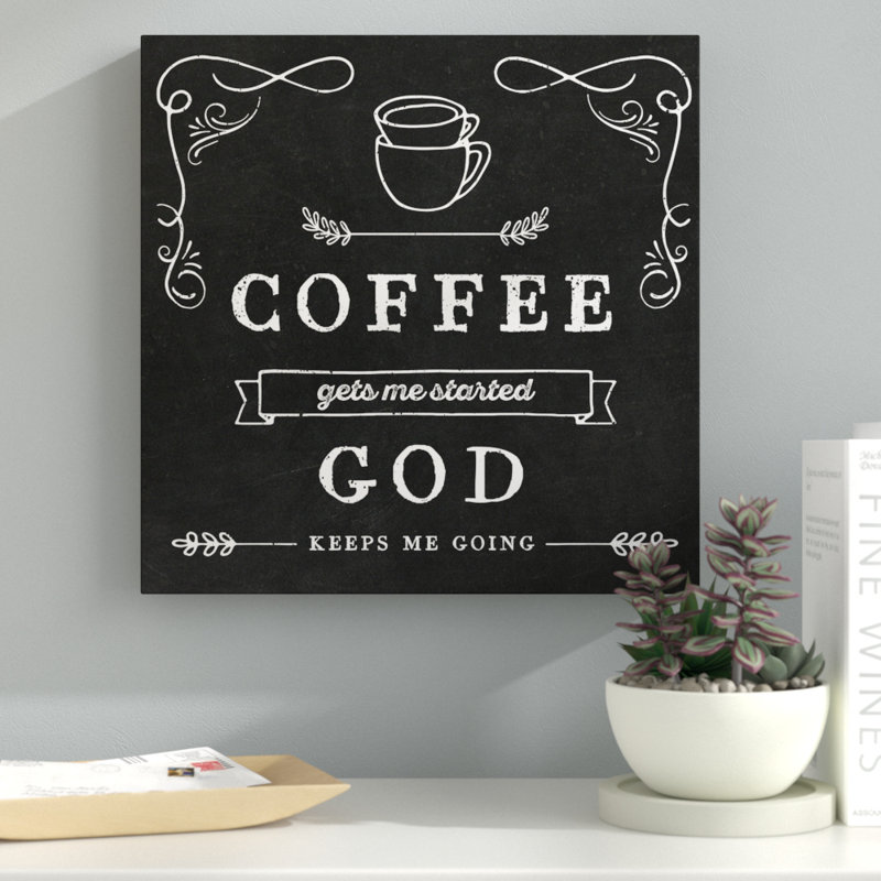 « coffee me me lance », reproduction d’impression sur toile tendue, H 32 po x l 32 po x P 1,5 po