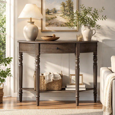 Console de style campagnard avec tiroir et tablette Farmhouse