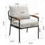 Fauteuil d'appoint rembourré avec structure en métal-898280706
