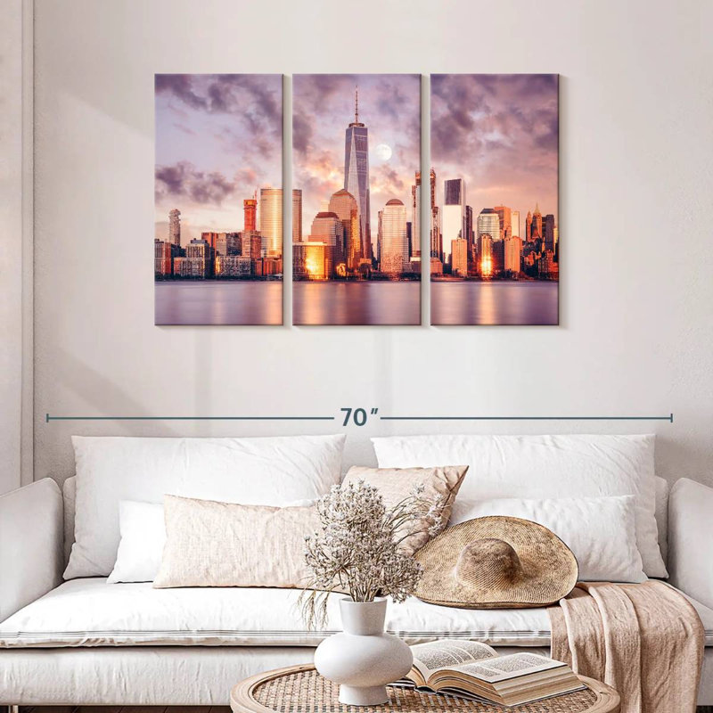 Sebbie NYC Spring Sunset, H 28 po x l 45 po