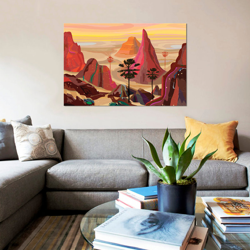 « cicatrisation landscape », reproduction d’impression sur toile, H 18 po x l 26 po x P 1,5 po, Toile tendue, Pas de tapis