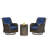 3-Piece Wicker Outdoor Seating Group with Fire Pit-1022730456