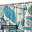 Rideau de douche imperméable dessiné à l'eau avec 12 crochets-922012585