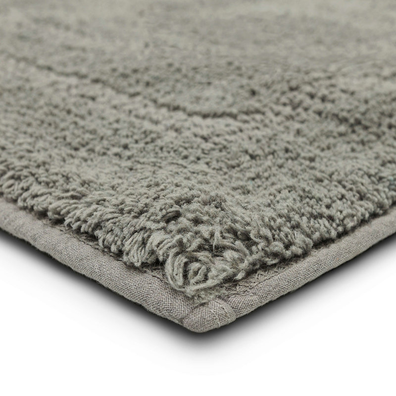 Kail Plush Stain/Fade Resistant Machine Washable Bath Mat, 17" W x 24" L, Natural