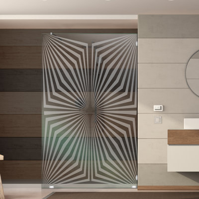 29-1/2 In W x 75 In H Tempered Glass Shower Panel with Long-Lasting Frosted Privacy Surface