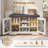Farmhouse Storage Bench with Cushion