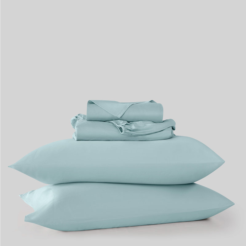 Frye 300 Thread Count Bamboo Sheet Set, Sky Blue, King Sheet Set