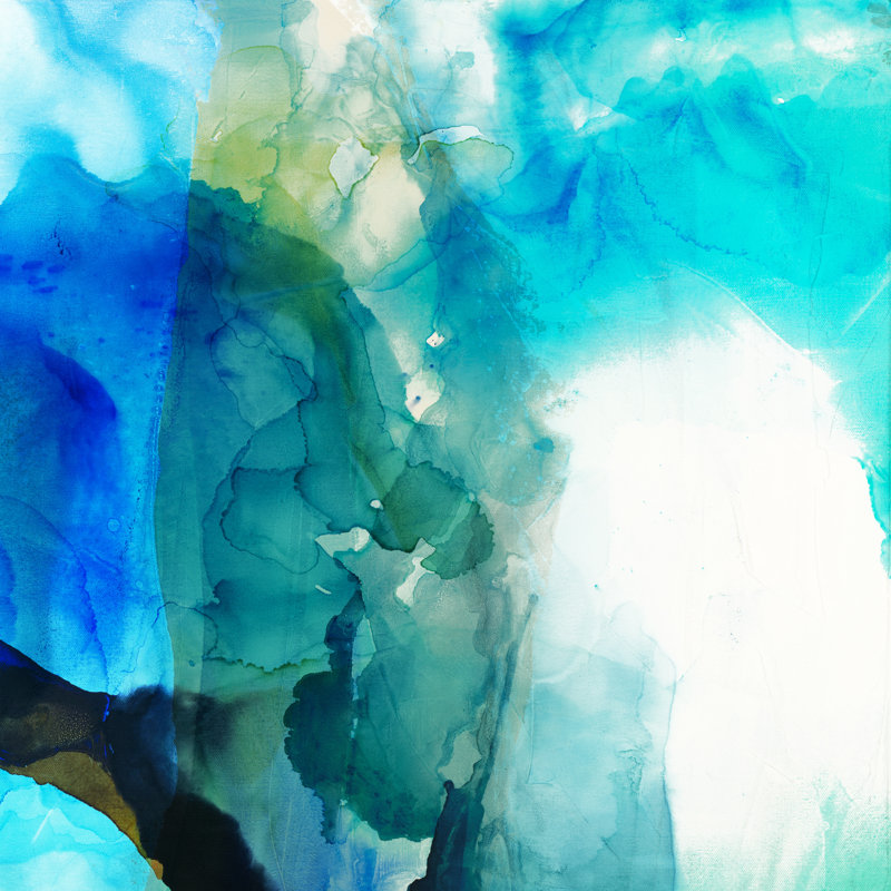 Ephemeral Blue II - Wrapped Canvas Print, 76cm H x 76cm W