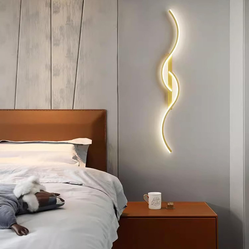 Applique murale moderne à DEL avec télécommande, applique murale à intensité variable à température de couleur réglable 2700K-6500K, éclairage mural intérieur pour le salon de la chambre à coucher