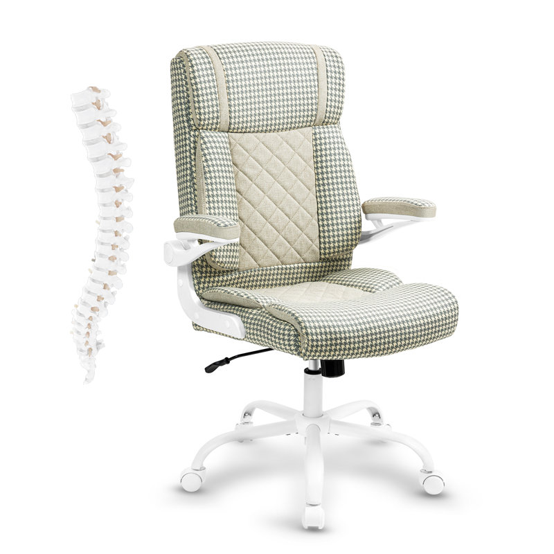 Fauteuil de bureau ergonomique en tissu, Gris, Gris