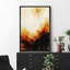 «Black & Oranger Abstract Misty Art», reproduction d'art sur toile encadrée-120783485-120783483