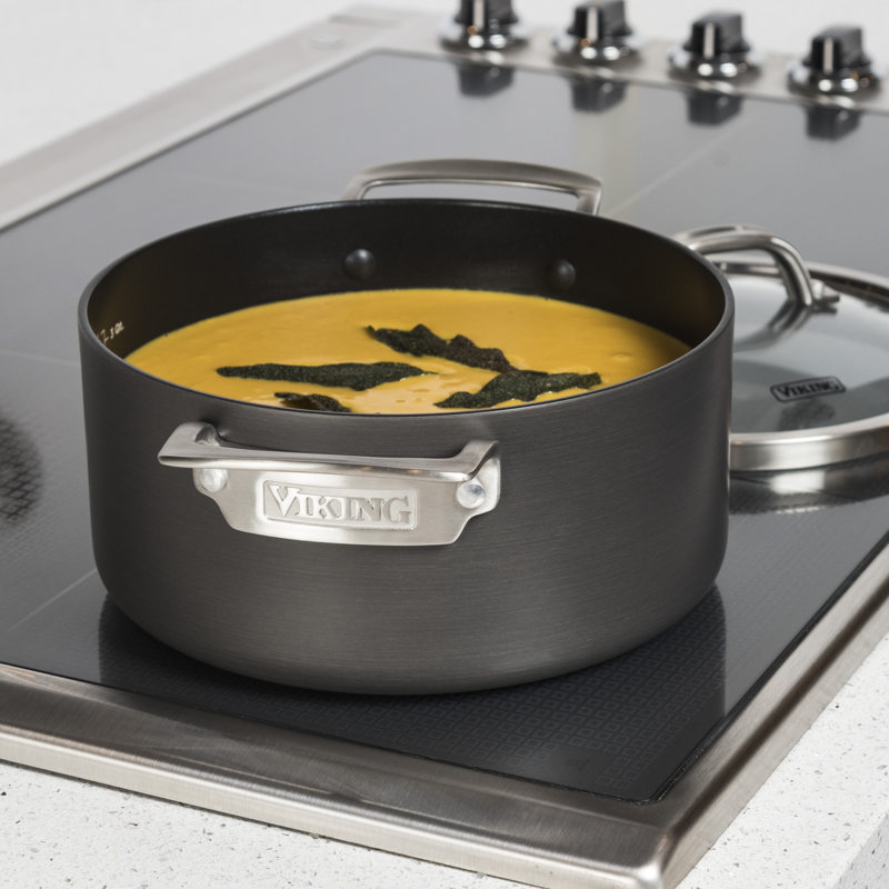 Viking Non-Stick Aluminum Stock Pot with Lid, 4 Qt.
