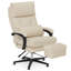 Fauteuil de beauté inclinable pour le visage avec pivotement à 360 °, coussin lombaire et repose-pieds réglable, similicuir