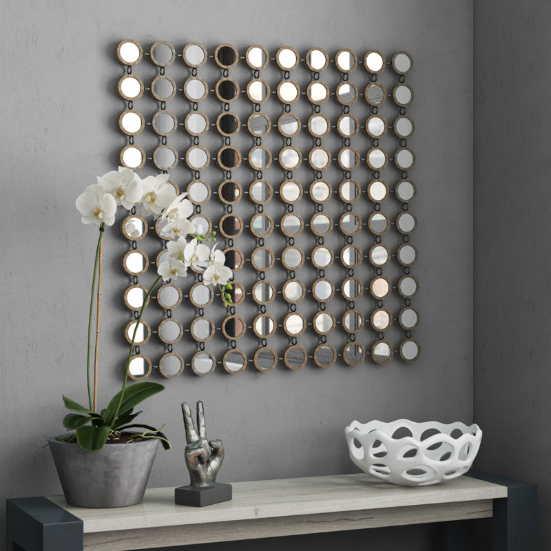 Emblyn Metal Round Wall Mirror