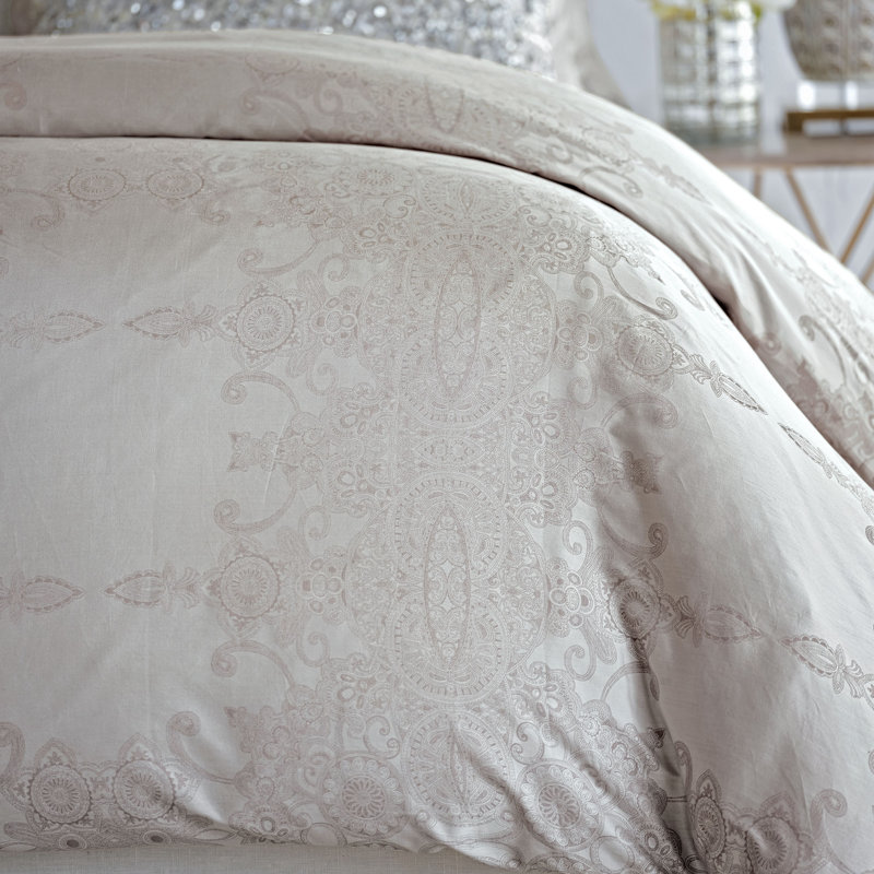 Housse de couette réversible en jacquard Incanto, Housse de couette très grand super