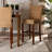 Rattan and Mahogany Wood Elleen Bar & Counter Stool-1714451925