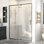 Porte de douche pivotante semi-sans cadre 44-48 X x H 71 With avec verre trempé 1/4 "(6 mm)