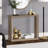 Osmond 36" Open Frame Console Table with Lower Shelf in Antiqued Gray Oak | Transitional Entryway Table for Living Room or Hallway-117693062