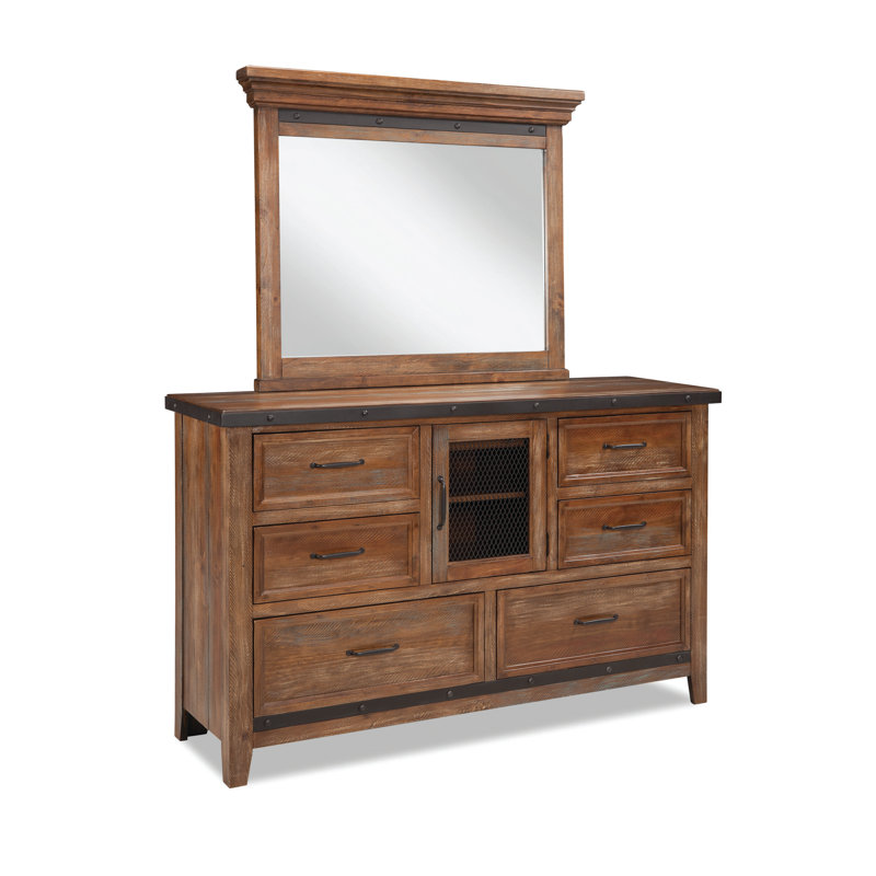 Dargan Landscape Mirror, Canyon Brown