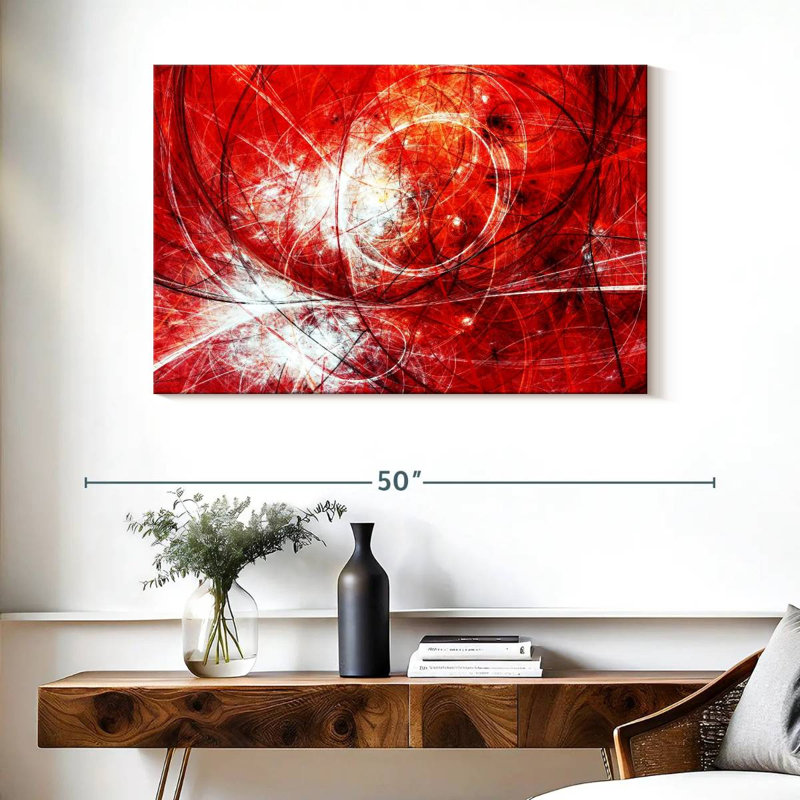 Avery Crimson Universe Abstract, 26" H x 39" W