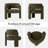 Velvet Modern Upholstered Barrel Dining Armchair-1778148401