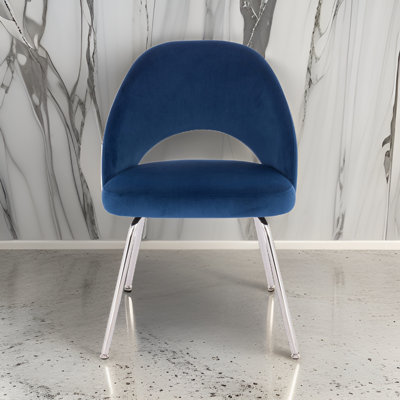 Chaise parsons en velours Yori