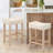 Backless Saddle Upholstered 26" Counter Stool with Wood Frame-1848365582-1848365577