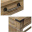 Table d'appoint - 2 tiroirs, bois massif, finition naturelle décontractée avec cadre en bois récupéré