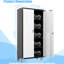 Metal Home Office Cabinet With 4 Adjustable Shelves & Locking Doors - Garage Space Saver Lockable Ideal For And Storage