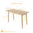 Solid Wood Dining Table Small Rectangle Kitchen Table For Small Spaces, 47" Mid Century Modern Natural Wooden Dinning Tables, Solid Wood Desk Oak Dinner Tables For Dining Room, Kitchen