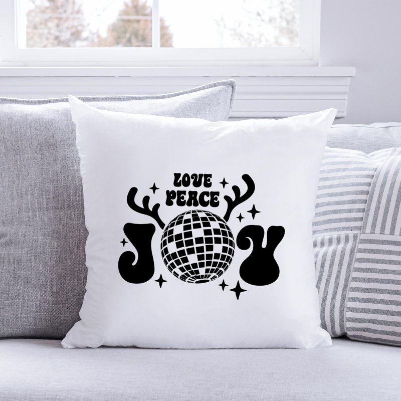 Coussin en polyester Christmas_Noir-08, 20 po x 20 po