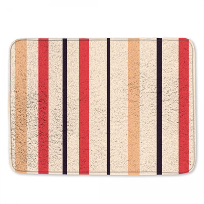 Multicolor Vertical Stripes Bath Mat