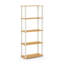 Étagère Oecusse, étagère de rangement à 5 niveaux sans outil avec tubes carrés, meuble de rangement idéal pour le salon ou le bureau, en hêtre.-2128227429