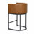 26" Counter Height Bar Stools, Faux Leather Barrel Counter Chairs -1695636040