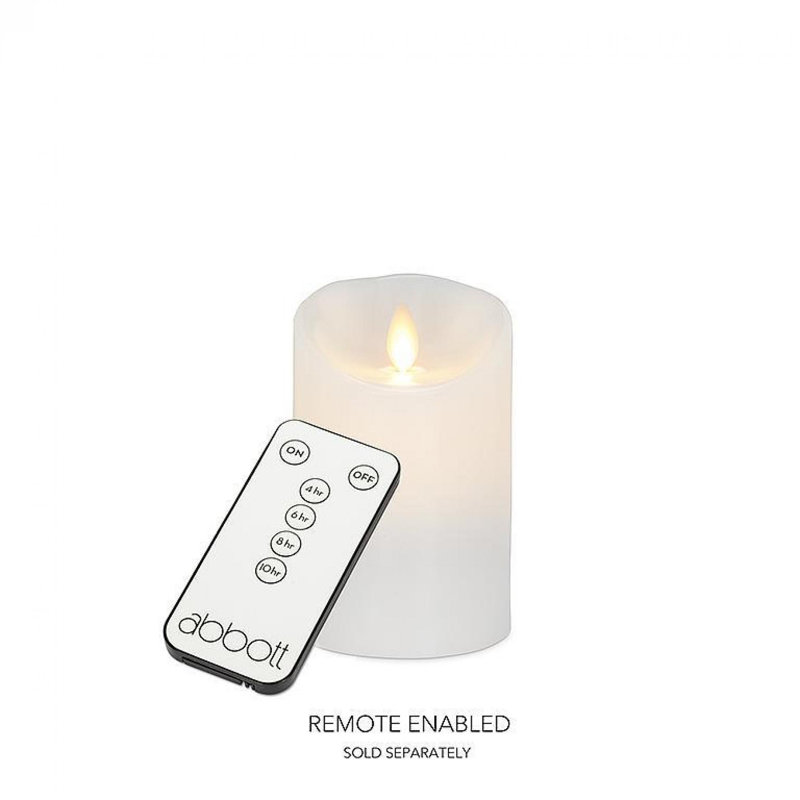 Bougie sans flamme Reallite, Blanc / Blanc, 4,5 po x 3 po sans flamme