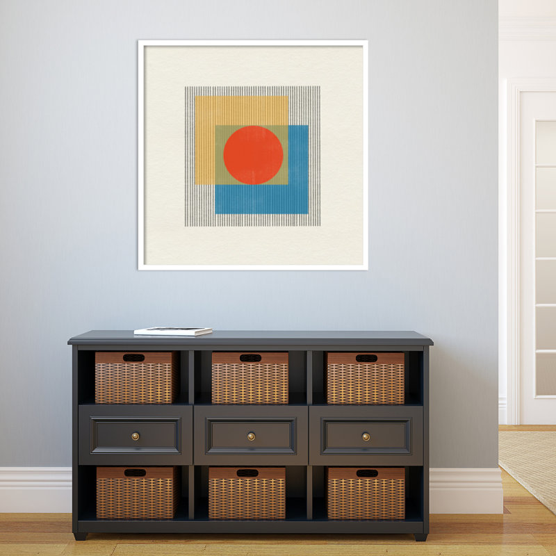 Midcentury Modern Object No 3 by Miuus, White, 33" H x 33" W x 1" D
