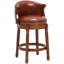 Tabouret de bar pivotant en cuir