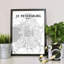 St. Petersburg City Map - No Frame Print-1826901411