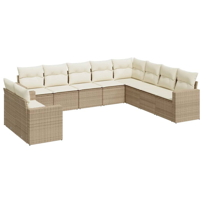 Ensemble de canapé de jardin Vidaxl beige
