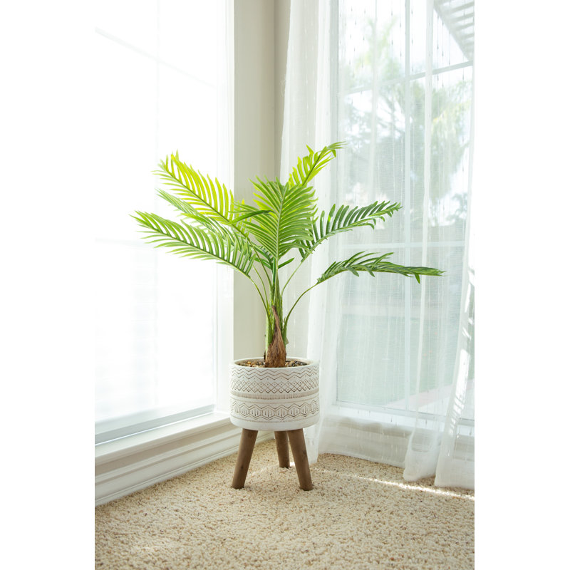 Palmier artificiel Luisana en pot, H 41 po x l 27 po x P 27 po