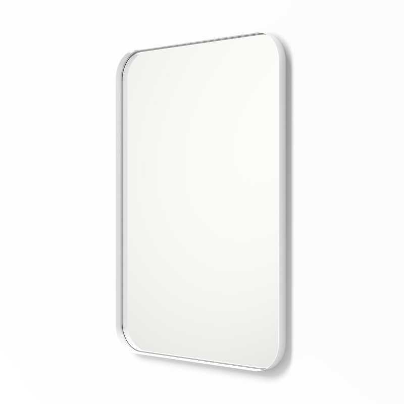 Jonasia Metal Wall Mirror, 36" x 24", White
