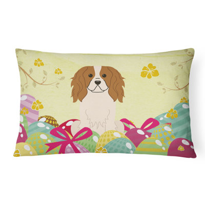 Coussin lombaire cavalier épagneul pâques œufs