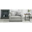 Fauteuil surdimensionné en chenille gris et luxueux-1670914761