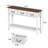 Farmhouse Console Table with 3 Drawer, 53'' Wide Entryway Table with Open Storage Shelf, Narrow Long Sofa Table for Living Room,   Hallway, Behind Soft, Couch-118565580