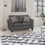 Ensemble de canapé et causeuse en tissu Belknap, gris anthracite-122099443