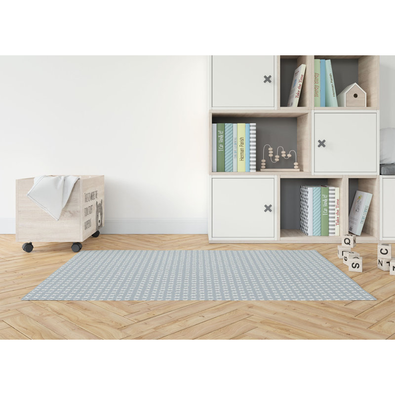 Tapis de jeu Cross Cross, Bleu ardoise / bleu, Rectangle 48 po x 72 po