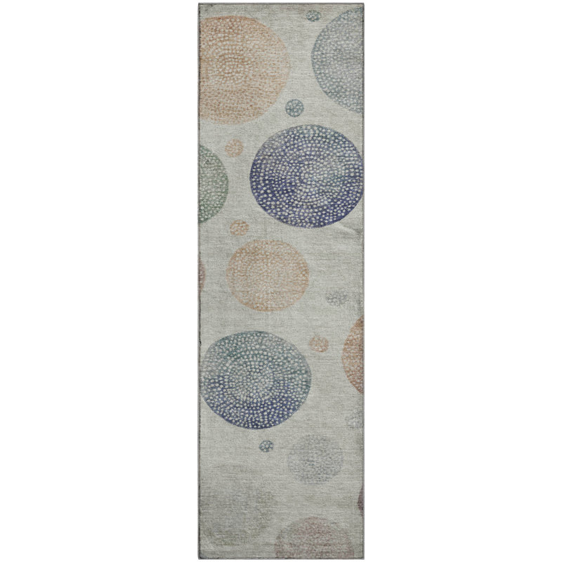 Premium Machine Washable Farolt AMF1897 Geometric Rug, Runner 2'3" x 7'6"